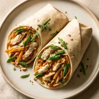 Japanese Chicken Udon Salad Wraps