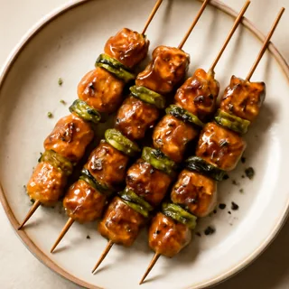 Japanese Keto Chicken Yakitori Skewers