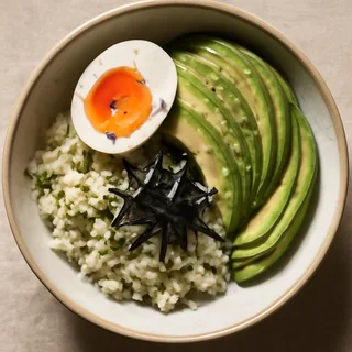 Japanese Keto Egg & Avocado Breakfast Bowl