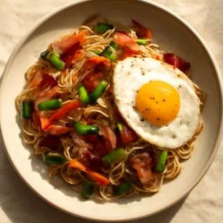 Japanese Shirataki Noodle Breakfast Stir-Fry