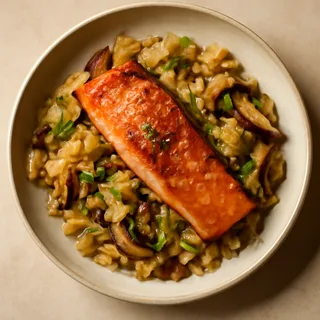 Keto Japanese Salmon & Cabbage Stir-Fry