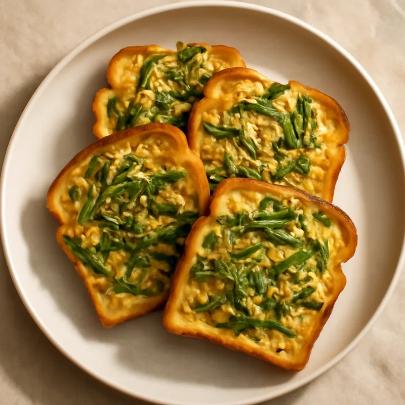 Korean Scallion Egg Toasts