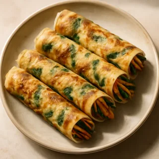 Korean Scallion Pancake Rolls (Pajeon Wraps)
