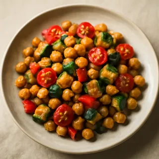 Mediterranean Chickpea and Vegetable Stir-Fry