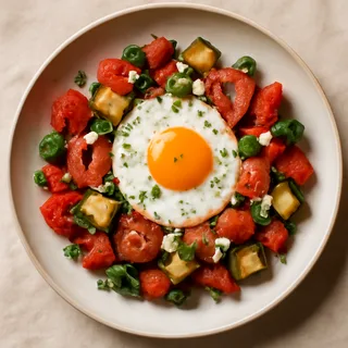Mediterranean Egg and Veggie Breakfast Skillet