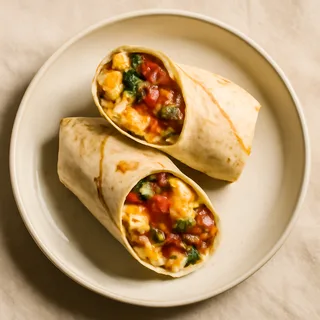 Mexican Breakfast Egg and Salsa Wraps