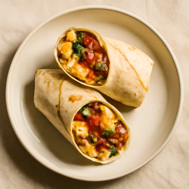 Mexican Breakfast Egg and Salsa Wraps
