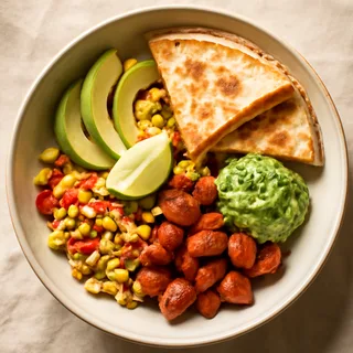 Mexican Chicken and Corn Quesadilla Bowl