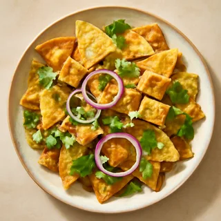 Vegan Breakfast Chilaquiles with Tofu and Salsa Verde