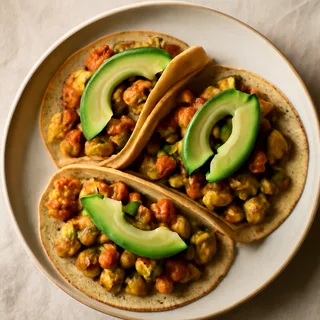 Vegan Mexican Breakfast Tacos with Potato and Avocado