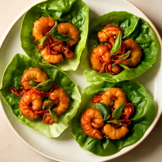 Thai Basil Shrimp Wraps