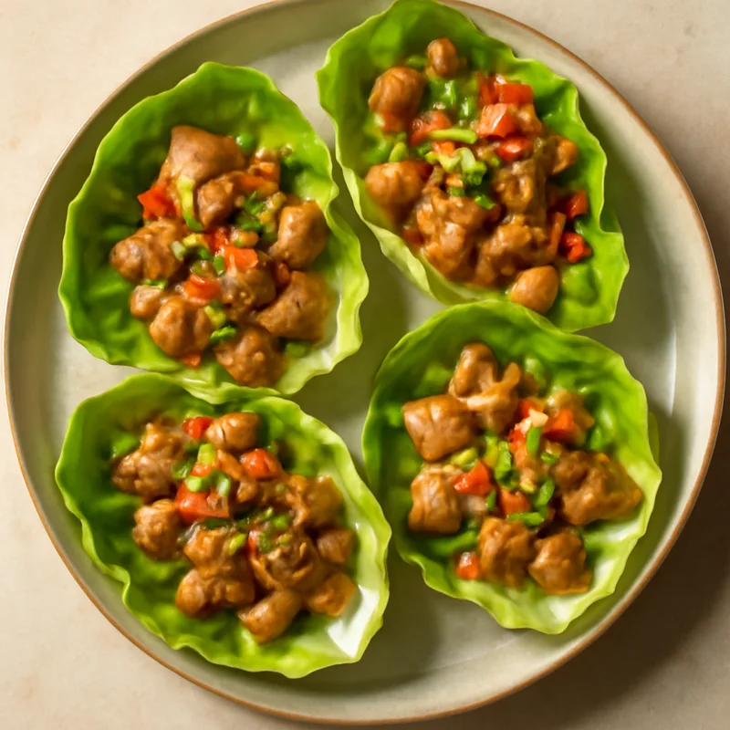 Thai Keto Chicken Lettuce Wraps