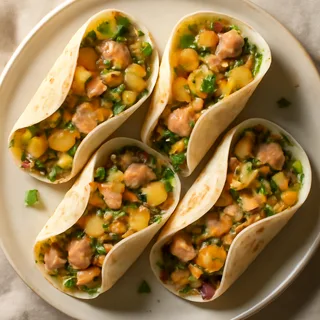 Thai Mango Chicken Wraps