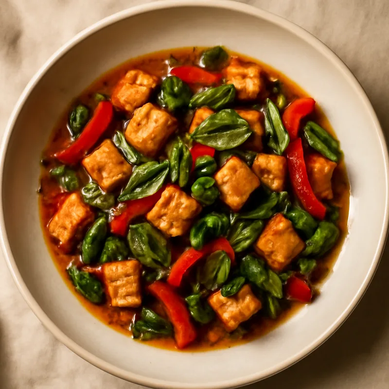 Thai Vegetarian Basil Stir-Fry (Pad Krapow Tofu)