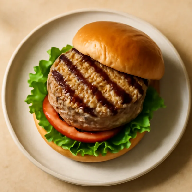Grilled Turkey Burgers with Lettuce & Tomato