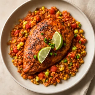 Mexican Chicken with Cauliflower Rice