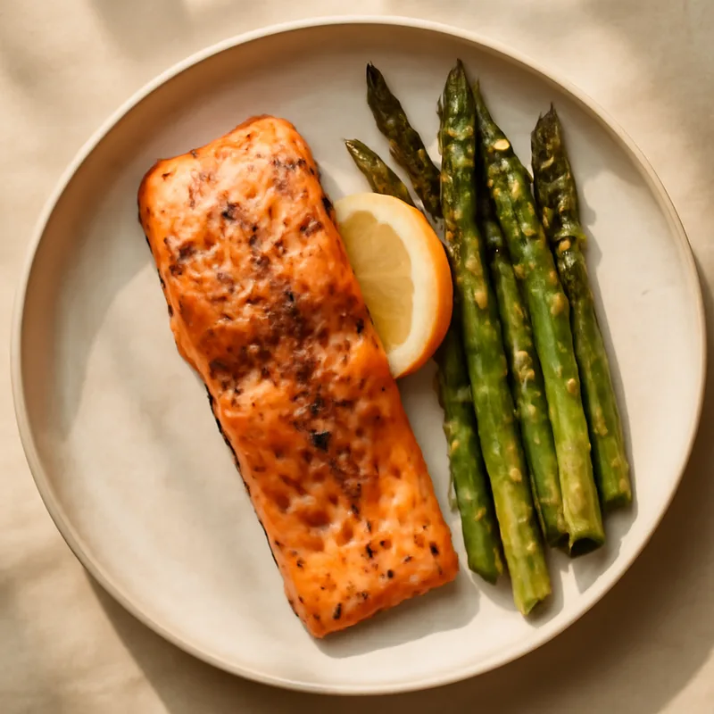 Oven-Baked Salmon with Asparagus
