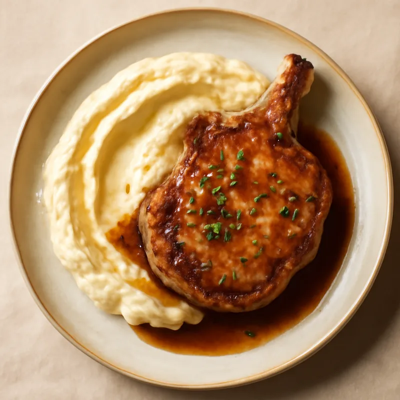 Pork Chops with Mashed Potatoes