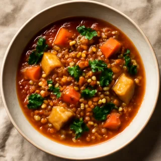 Slow Cooker Lentil and Vegetable Stew