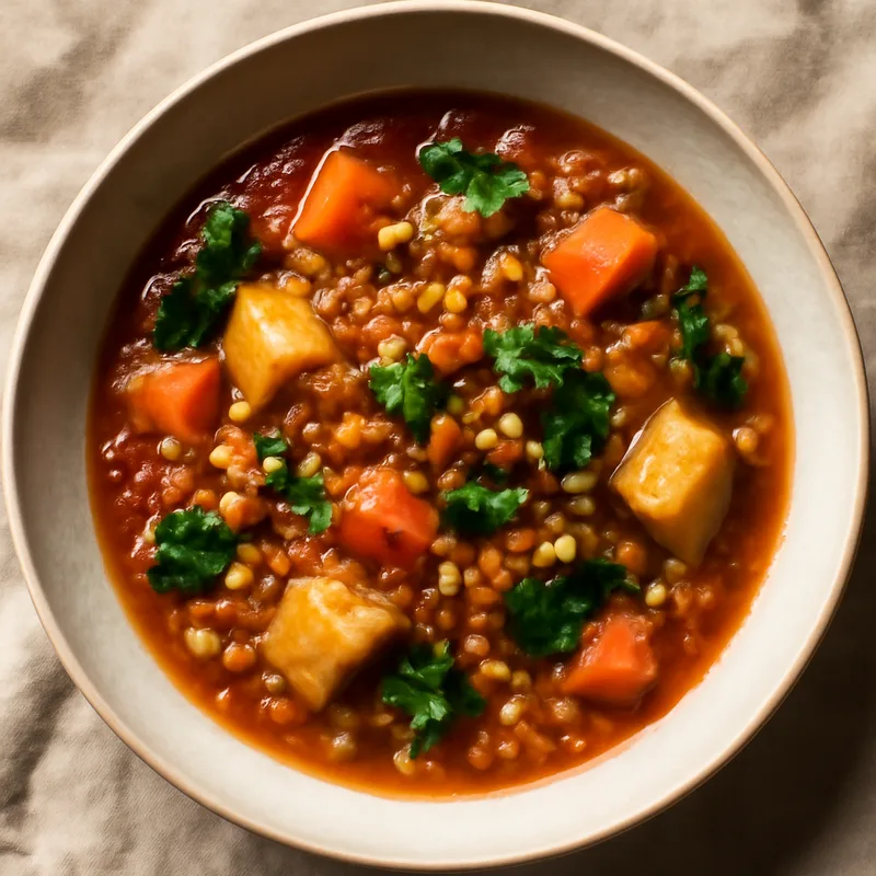 Slow Cooker Lentil and Vegetable Stew
