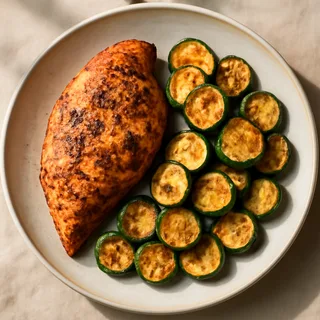 Smoked Herb Chicken with Roasted Zucchini