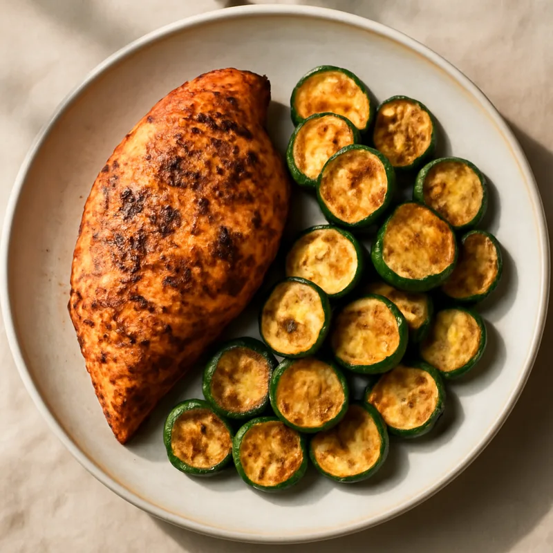 Smoked Herb Chicken with Roasted Zucchini