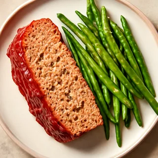 Turkey Meatloaf with Green Beans