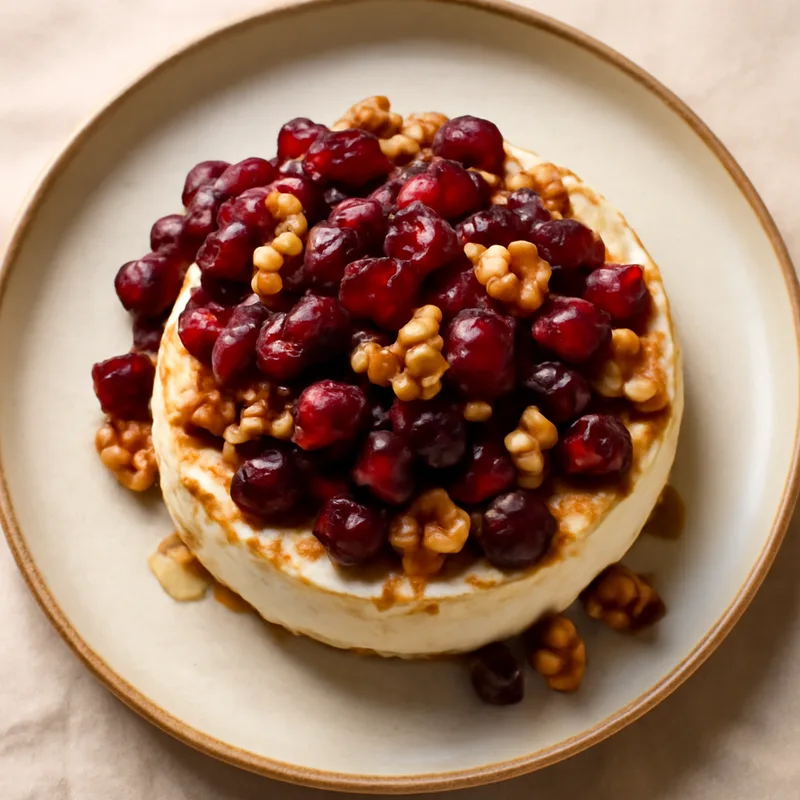 Baked Brie with Cranberries and Walnuts