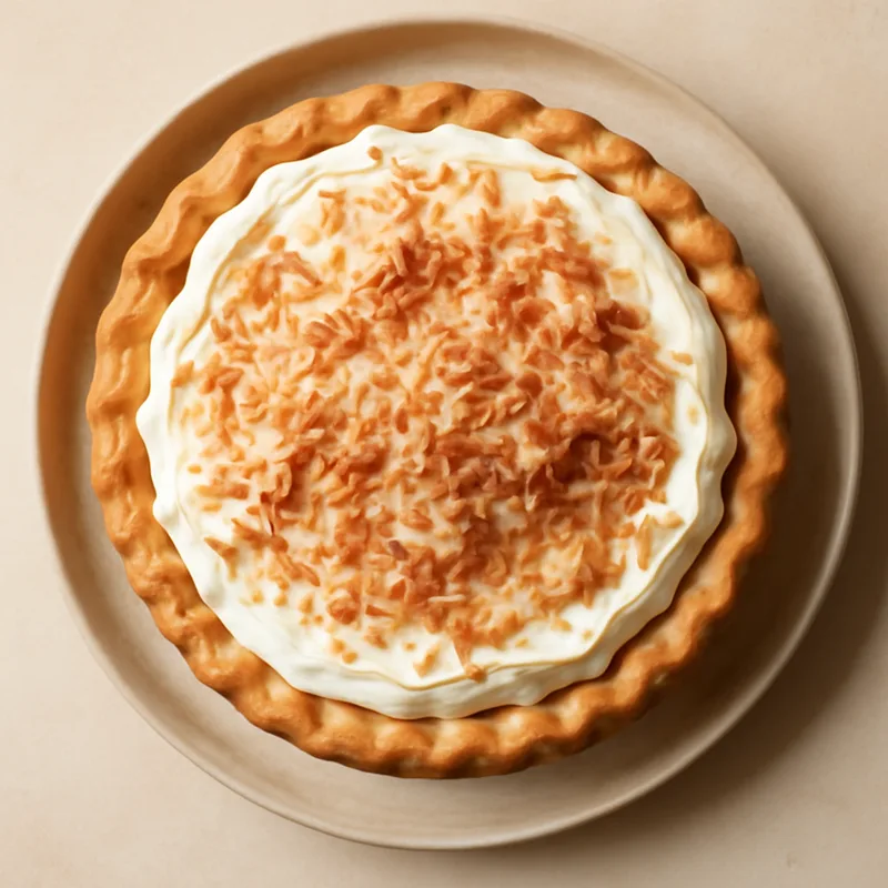 Coconut Cream Pie with Toasted Coconut