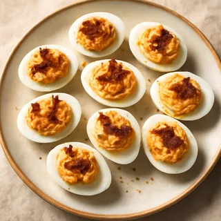 Deviled Eggs with Chipotle and Bacon
