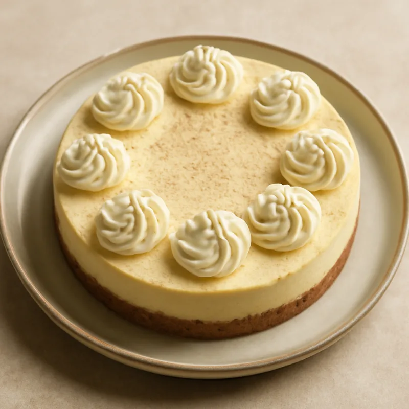 Eggnog Cheesecake with Gingersnap Crust