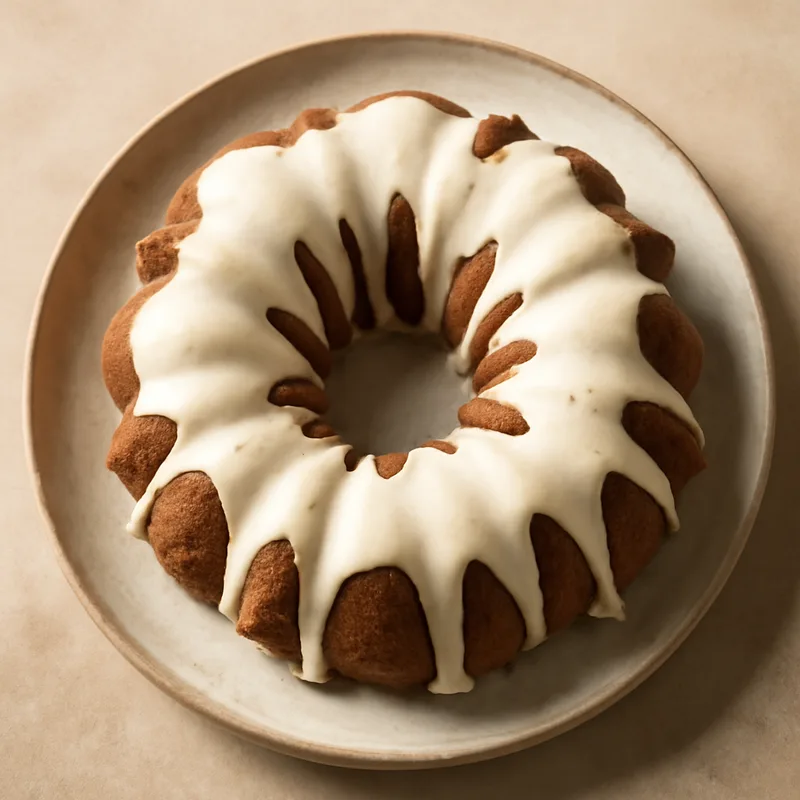 Gingerbread Bundt with Vanilla Glaze