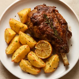 Greek Easter Lamb with Lemon Potatoes