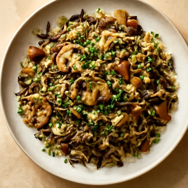 Herbed Wild Rice and Mushroom Dressing