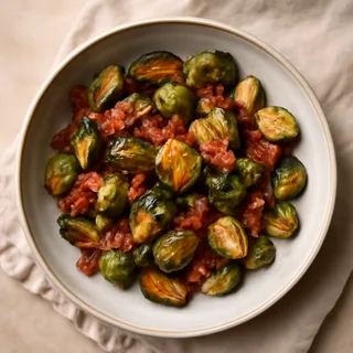 Maple-Bacon Roasted Brussels Sprouts