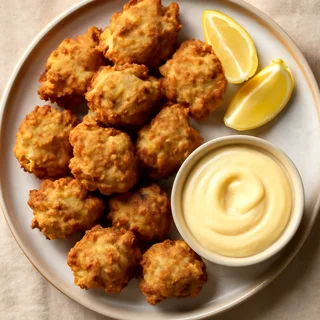 Salt Cod Fritters with Lemon Aioli