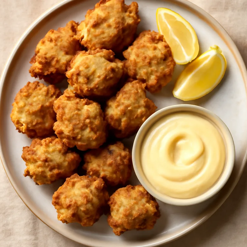 Salt Cod Fritters with Lemon Aioli