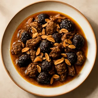 Lamb Tagine with Prunes and Toasted Almonds