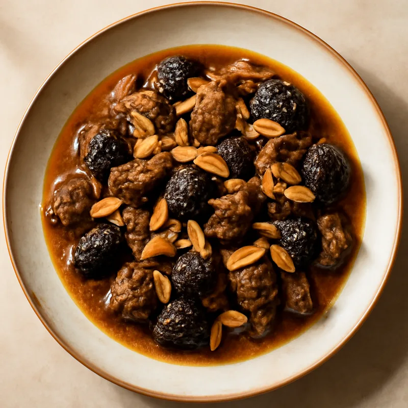 Lamb Tagine with Prunes and Toasted Almonds