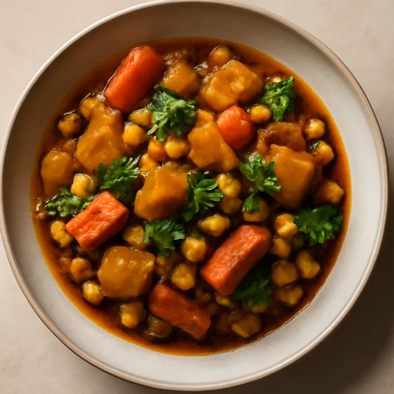 Moroccan Vegetable Tagine with Chickpeas