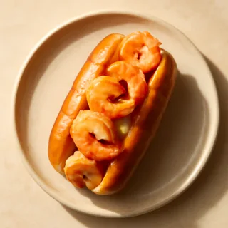 Buttered Shrimp Roll on a Split-Top Bun
