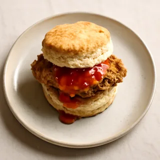 Buttermilk Chicken Biscuit with Pepper Jelly