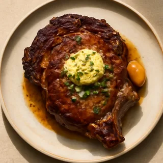 Cast-Iron Ribeye with Garlic Butter
