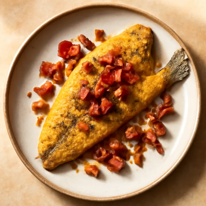 Cornmeal-Crusted Trout with Bacon