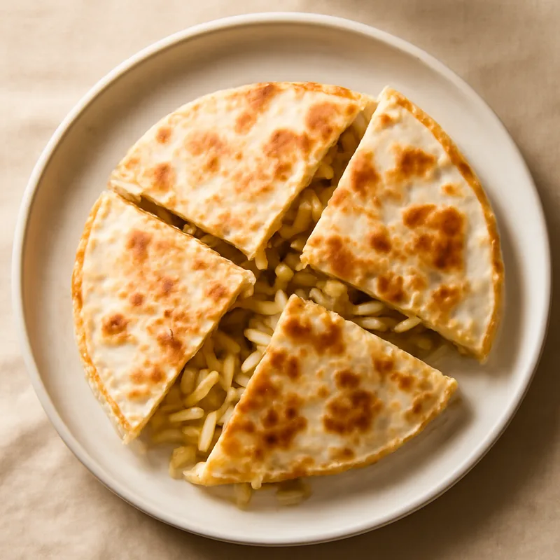 Green Chile Breakfast Quesadilla with Jack Cheese