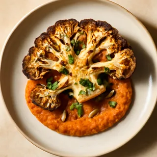 Grilled Cauliflower Steaks with Romesco