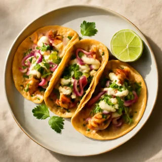 Grilled Rockfish Tacos with Lime Crema
