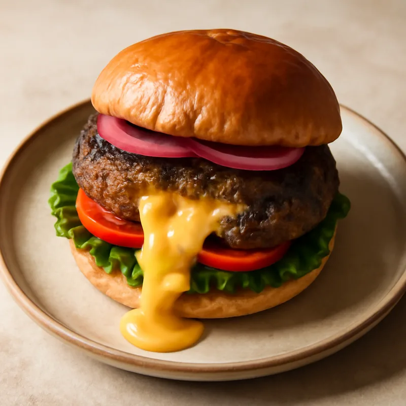 Juicy Lucy Cheese-Stuffed Burger