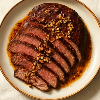 London Broil with Garlic Marinade