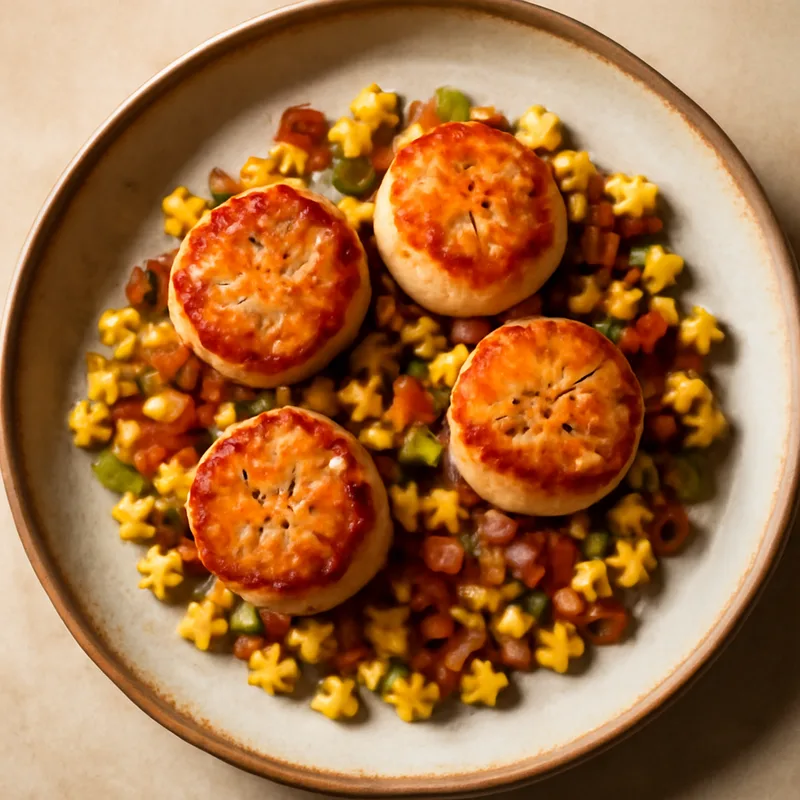 Seared Scallops with Corn and Bacon